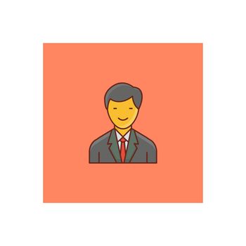 employee vector flat color icon