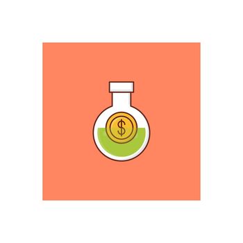 finance vector flat color icon