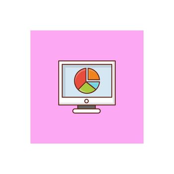 graph vector flat color icon
