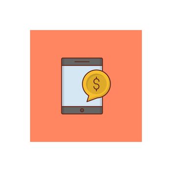 message vector flat color icon