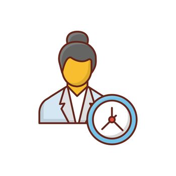 employee vector flat color icon