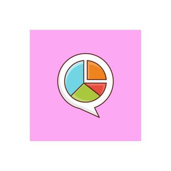 graph vector flat color icon