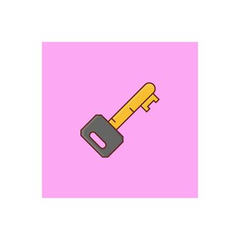 key vector flat color icon