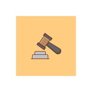 law vector flat color icon
