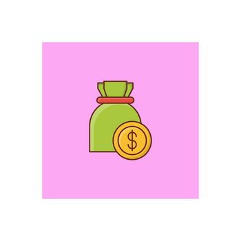 money vector flat color icon