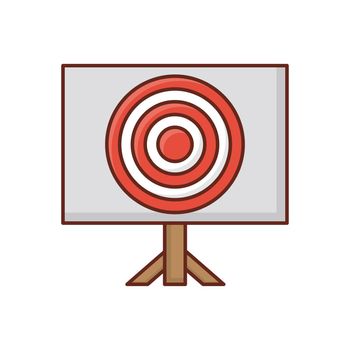 target vector flat color icon