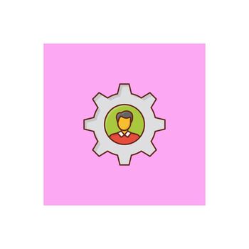 user vector flat color icon