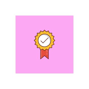 badge vector flat color icon