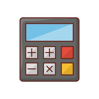 calculation vector flat color icon