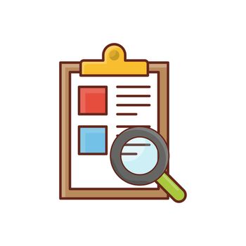 search vector flat color icon