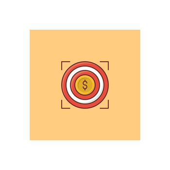 target vector flat color icon