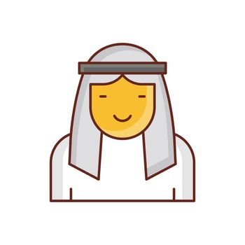 Arab vector flat color icon
