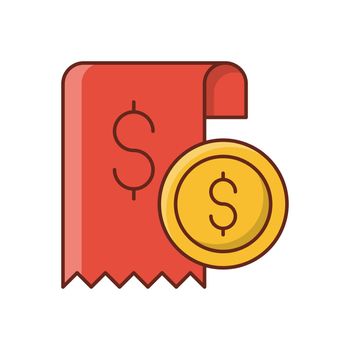 dollar vector flat color icon