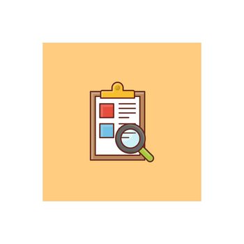 search vector flat color icon