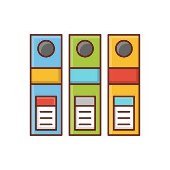 files vector flat color icon