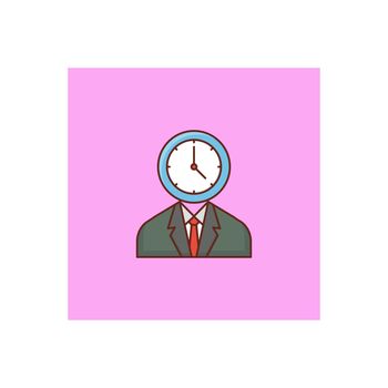 employee vector flat color icon