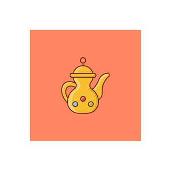 kettle vector flat color icon