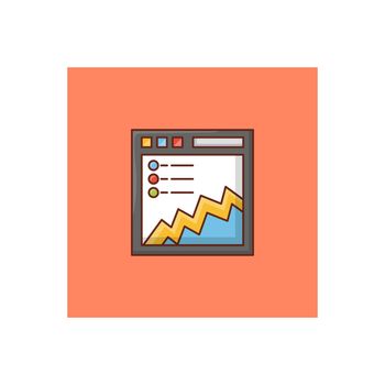 webpage vector flat color icon