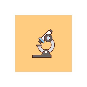 microscope vector flat colour icon