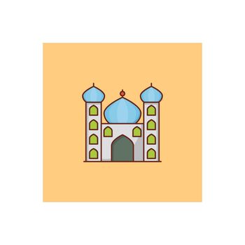 Mosque vector flat color icon