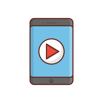 video Vector illustration on a transparent background. Premium quality symbols. Vector Line Flat color icon for concept and graphic design.