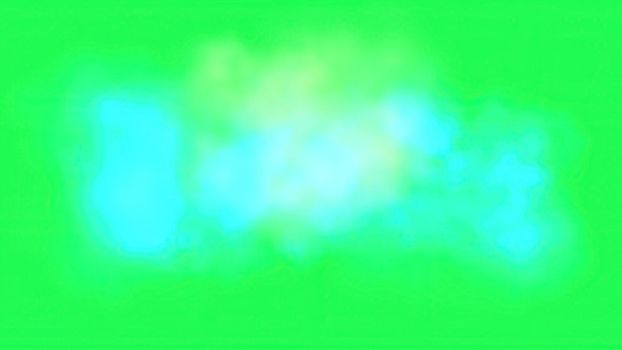 3d illustration - Abstract smoke cloud on green screen