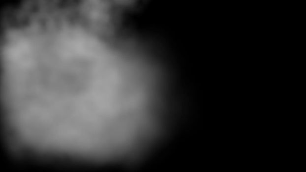 3d illustration - Abstract smoke cloud on black background