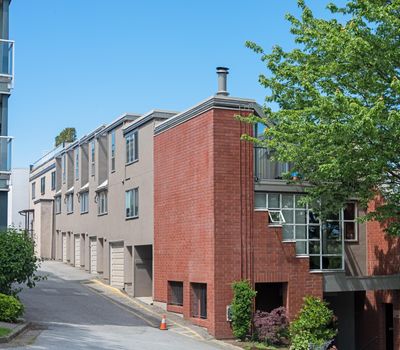 Back street driveway in residential area of Vancouver.