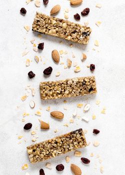 top view cereal bars. High resolution photo