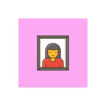 female vector flat color icon