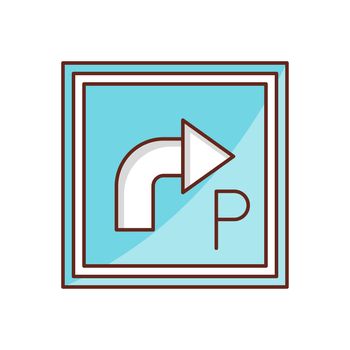 parking vector flat color icon