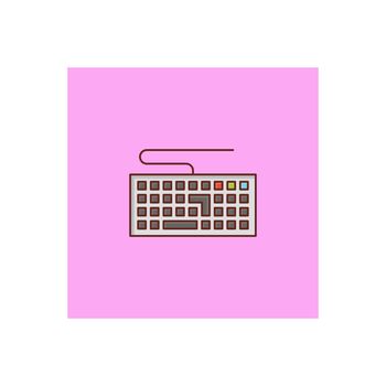 keyboard Vector illustration on a transparent background. Premium quality symbols. Vector Line Flat color icon for concept and graphic design.