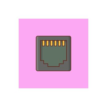 ethernet Vector illustration on a transparent background. Premium quality symbols. Vector Line Flat color icon for concept and graphic design.