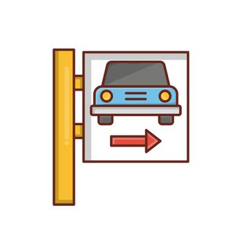 parking vector flat color icon