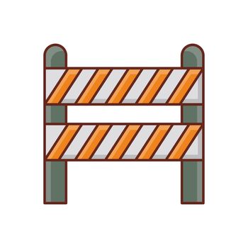 barrier vector flat color icon