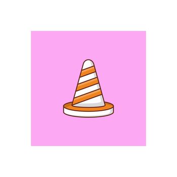 cone vector flat color icon