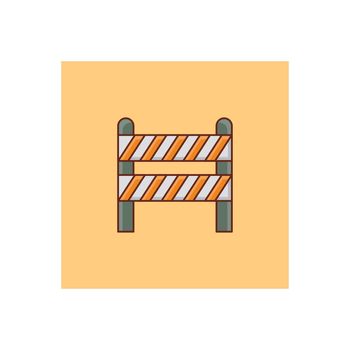 barrier vector flat color icon