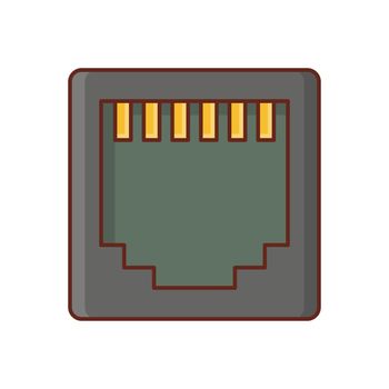 ethernet Vector illustration on a transparent background. Premium quality symbols. Vector Line Flat color icon for concept and graphic design.