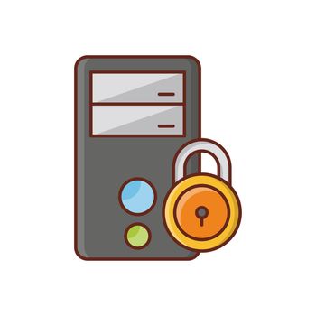 lock Vector illustration on a transparent background. Premium quality symbols. Vector Line Flat color icon for concept and graphic design.