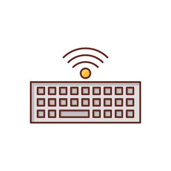 wireless Vector illustration on a transparent background. Premium quality symbols. Vector Line Flat color icon for concept and graphic design.