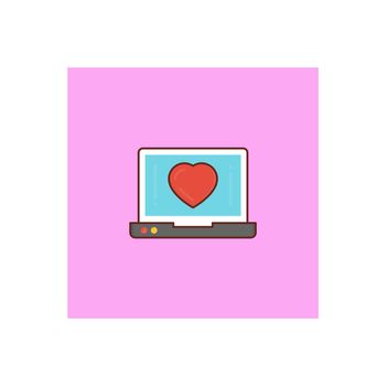 favorite vector flat colour icon