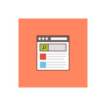 browser vector flat colour iconw