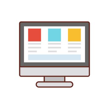 digital vector flat colour icon