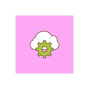 setting vector flat colour icon