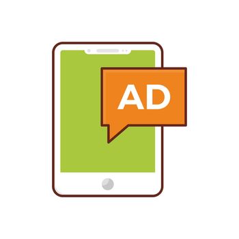 advertisement vector flat colour icon