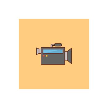 camera vector flat colour iconw