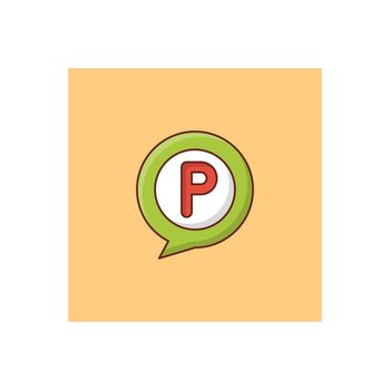 parking vector flat color icon