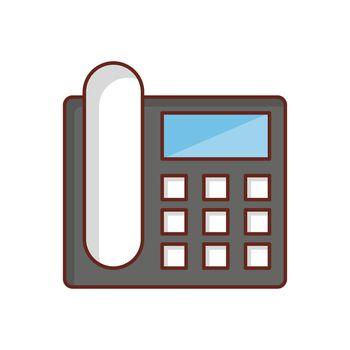 telephone Vector illustration on a transparent background. Premium quality symbols. Vector Line Flat color icon for concept and graphic design.