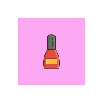 nail polish Vector illustration on a transparent background. Premium quality symbols.Vector line flat color icon for concept and graphic design.