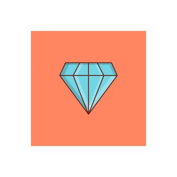 diamond Vector illustration on a transparent background. Premium quality symbols.Vector line flat color icon for concept and graphic design.